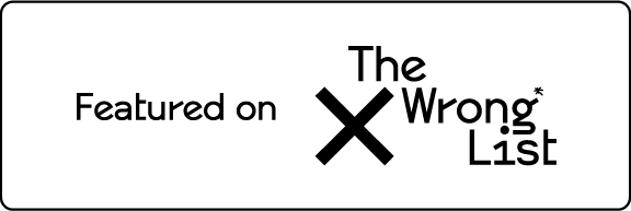 The Wrong List badge — Light
